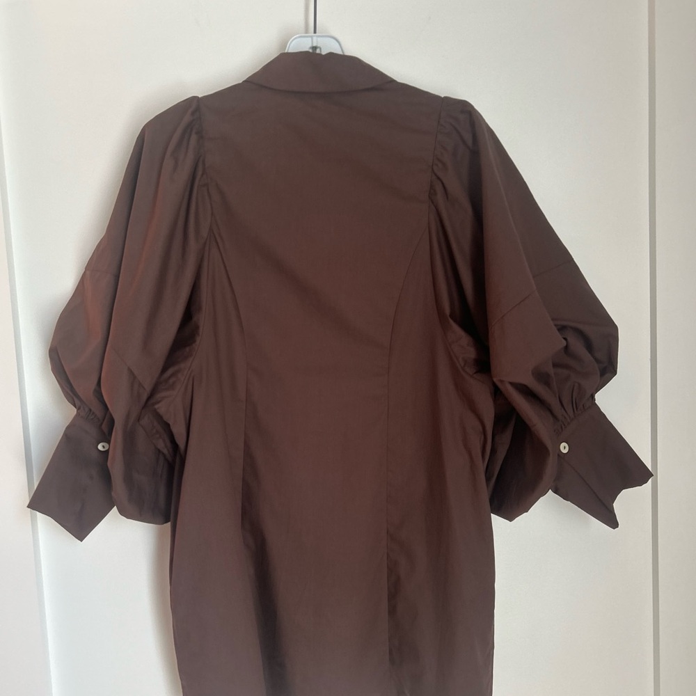 The Brynn Tie-Waist Mini Dress - Mocha Size Small - Picture 8 of 16